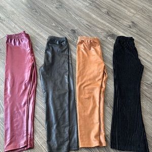 Girls leather leggings